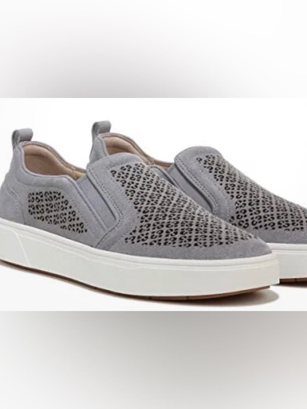 Vionic Grey Perforated Slip-On Sneakers